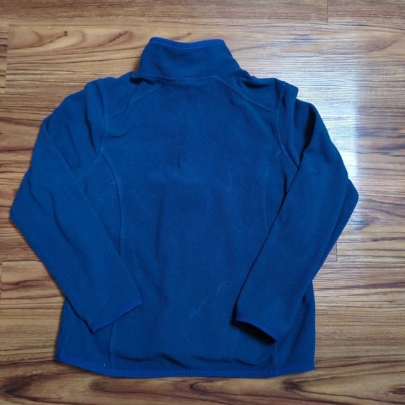 LL Bean Women's Small Petite Sweater Pullover 1/4 Zip Fleece Blue Outdoors - Picture 6 of 9